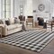 Homeroots 5 x 8 ft. Black & Ivory Gingham Indoor & Outdoor Area Rug 389519 - alternate 3